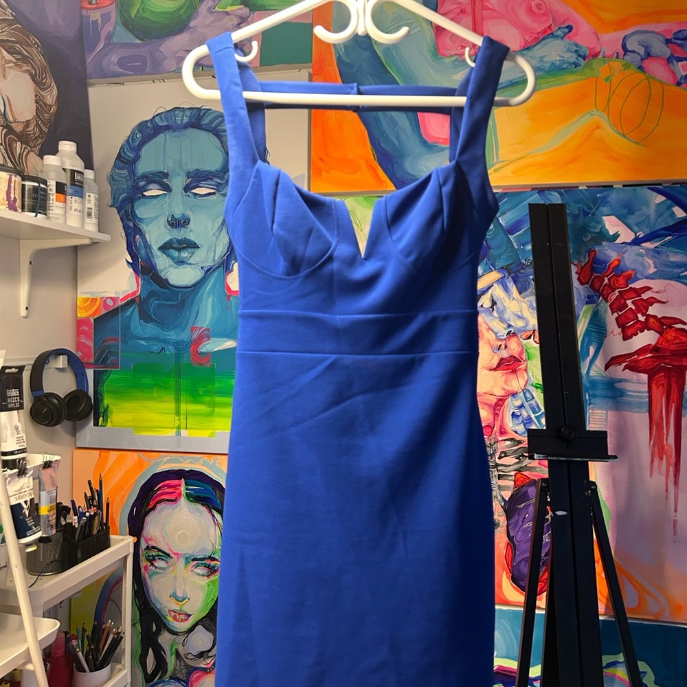 CHERIE Elegant Blue Dress